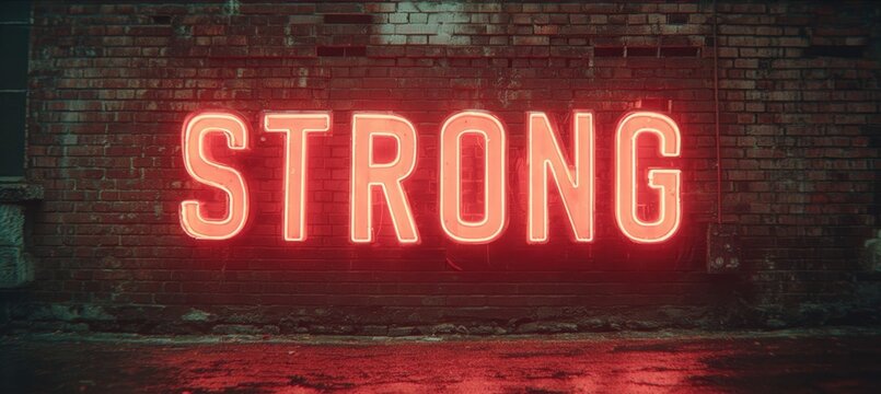 Strong neon light sign. Business sign welcome. Generative AI technology.	
 - Powered by Adobe