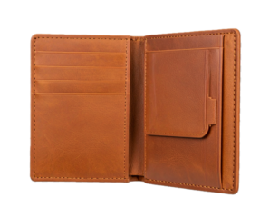 Leather wallet isolated on a transparent background Png
