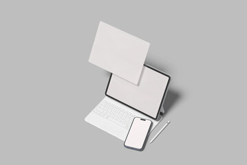 Phone and Tablet Pro Blank Mockup Template