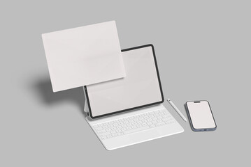 Phone and Tablet Pro Blank Mockup Template