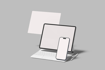 Phone and Tablet Pro Blank Mockup Template