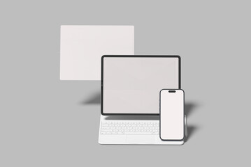 Phone and Tablet Pro Blank Mockup Template