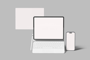 Phone and Tablet Pro Blank Mockup Template