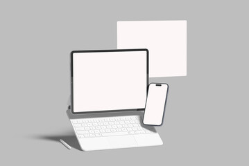 Phone and Tablet Pro Blank Mockup Template