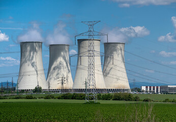 Cooling towers of nuclear power plant Jaslovske Bohunice , Slovakia.