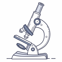 microscope on white background