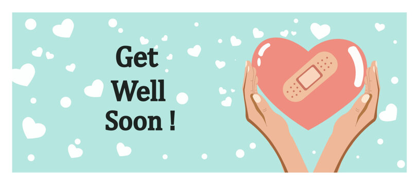 Cute Get Well Soon Card Vector Template Set - Cheerful Designs-06