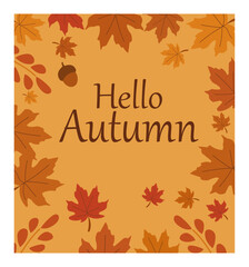 Hello Autumn Card Vector Design Set - Seasonal Greetings-01