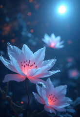 Fantasy & Surreal Worlds: Glowing Nature, Trains, and Flowers