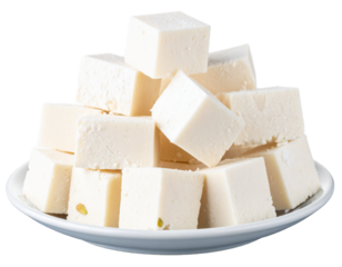 Milk powder barfi also known as Mava burfi isolated on transparent background