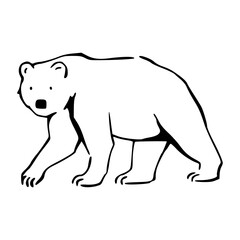 stylized grizzly bear drawing