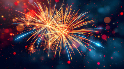 Vibrant Fireworks Display: Starry Night Celebration.
Festive Fireworks Burst: Colorful Lights in Dark Sky.
Celebratory Fireworks Art: Energetic Night Sky.
