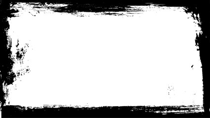Frame in rectangle shape in brush stroke style 