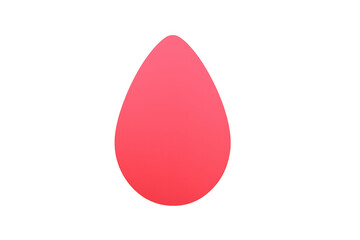 Simple red egg shape on a transparent background, perfect for easter or spring-themed projects