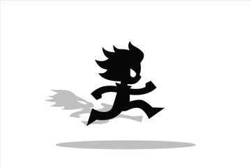 Running Character Logo