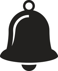 bell silhouette vector illustration icon on transparent background