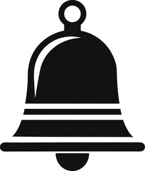 bell silhouette vector illustration icon on transparent background