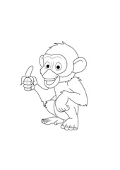 monkey vector illustrations