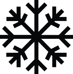 Fototapeta premium snowflake silhouette vector illustration icon on transparent background