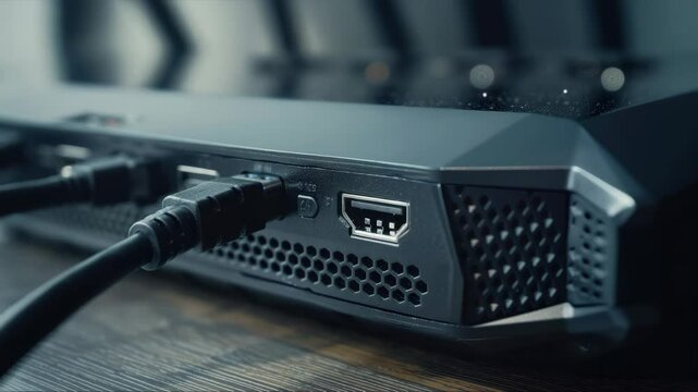Exploring the connections of a modern gaming console during setup process
