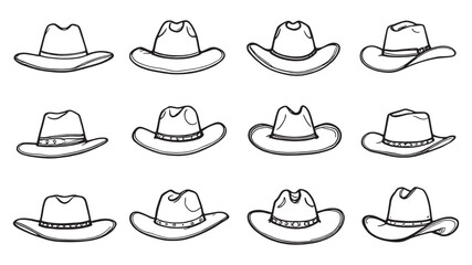Classic Brown Cowboy Hat Illustration  