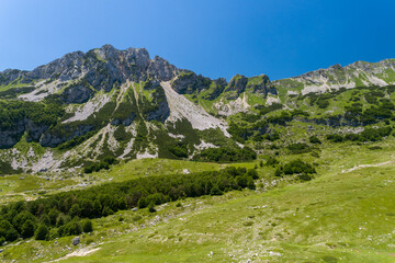 Aerial view of Durmitor Mountains of Montenegro