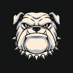 Bulldog Head Illustration