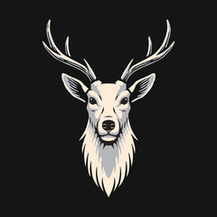 Naklejka premium Deer Head Illustrations