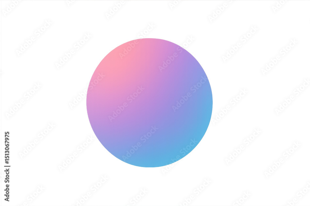 Aufkleber Modern abstract design element featuring a vibrant gradient sphere, perfect for digital art and graphic design projects