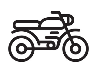 Fototapeta premium Minimalist Motorcycle Line Icon for Transport and Travel