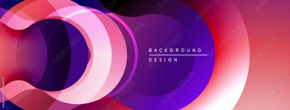 Leinwandbilder abstract flowing shapes, vibrant colors blend. modern design, smooth gradients create dynamic visual