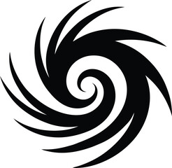 swirl silhouette vector illustration on transparent background
