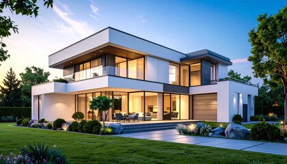 modern residential house, real estate lifestyle