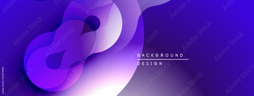 Leinwandbilder abstract fluid shapes, purple hues blend into white. modern design evokes movement, depth, visual in