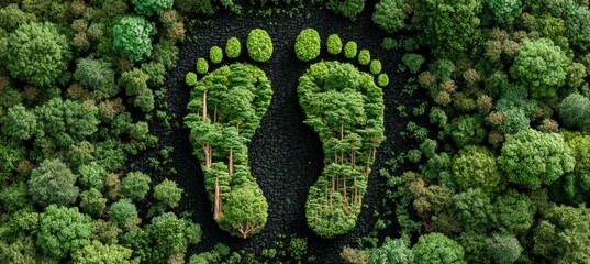 Carbon industry electricity footprint. Nature ecology growth environment concept. World earth day. Generative AI technology.