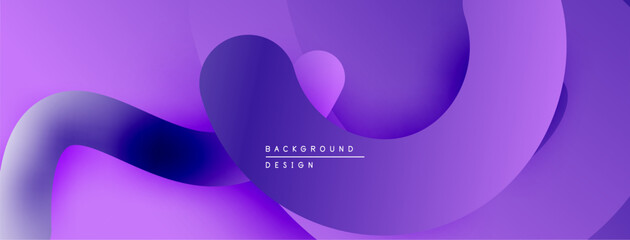 Abstract purple layers create flowing shapes. Modern design, smooth gradients, minimal aesthetic. Background features text background design.