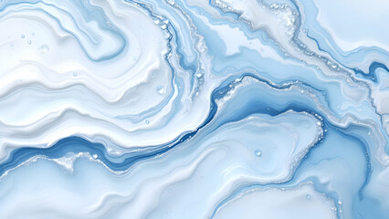Light Blue White Silver Marble: Calming Abstract Texture Art.
Gentle Color Swirls: Abstract Marble Design.
Serene Liquid Art: Blue White Silver Pattern.
