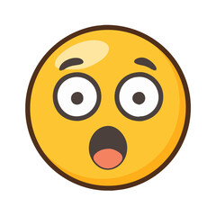 Obraz premium A shocked emoji face conveying a surprise message 