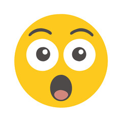 Fototapeta premium A shocked emoji face conveying a surprise message 