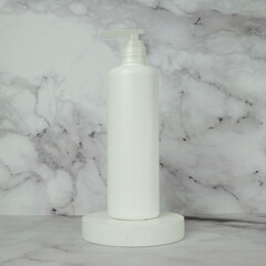White bottle for cosmetics product