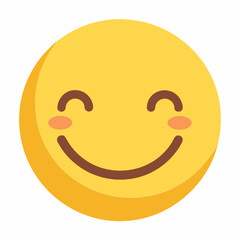 A simple and gentle smile emoji portraying