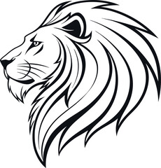 Lion head logo icon, lion face vector. lion head logo design simple modern. 