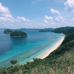 Obraz premium Tropical beach paradise view