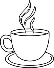 cup of hot coffee art