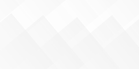White and gray overlap triangle geometric technology pattern. minimal rectangle randomly arranged white lines transparent web square background layers. overlapping presentation design.