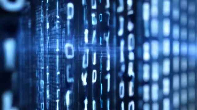 Abstract digital code display