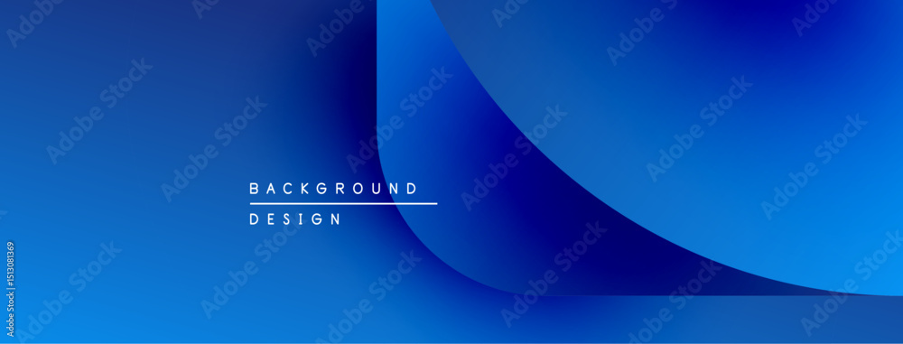 Aufkleber abstract blue gradient background. modern design features smooth curves, layers, text elements. mini