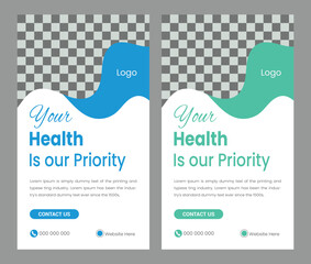  Medical healthcare Instagram and Facebook story design template