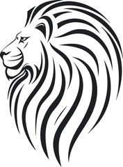 Loin face logo. Loin Vector face logo icon. 