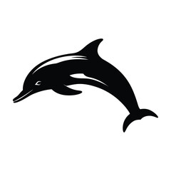 Obraz premium A Classic Dolphin clipart silhouette design